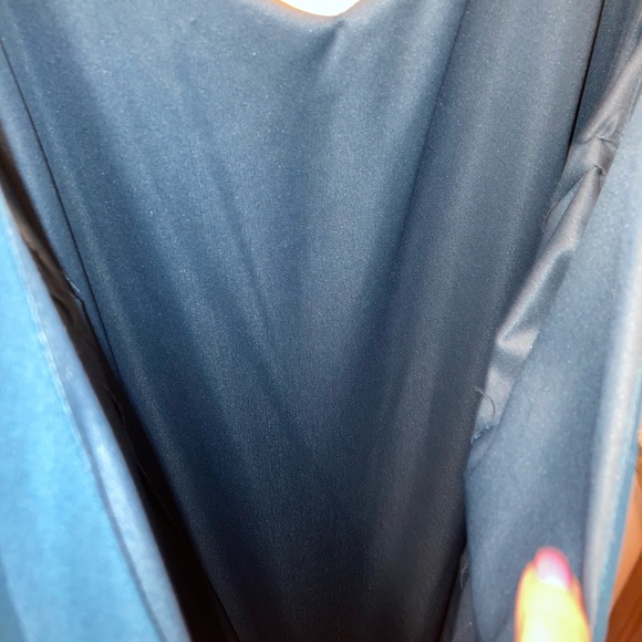 Ursula of Switzerland teal chiffon sparkles layered dress - Picture 9 of 11